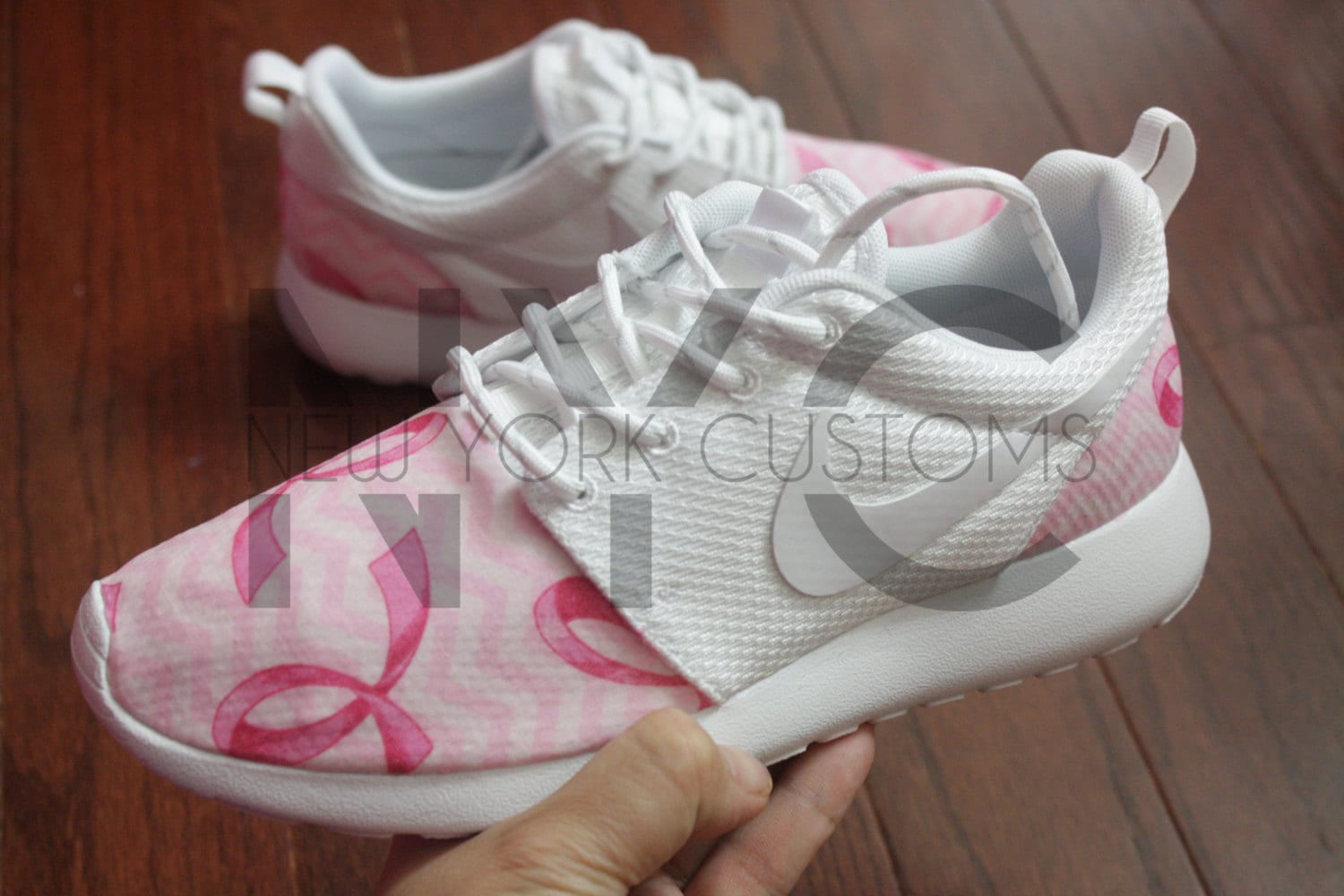 Breast Cancer Awareness Pink Ribbons Nike Roshe One Run V5