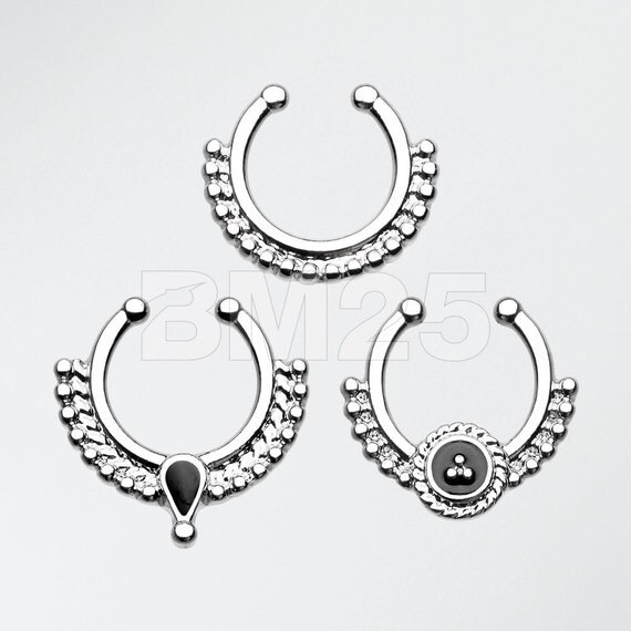 3 Pcs of Trine Divinity Fake Septum Value Pack