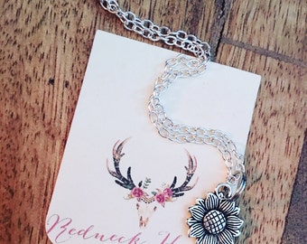 Sunflower necklace
