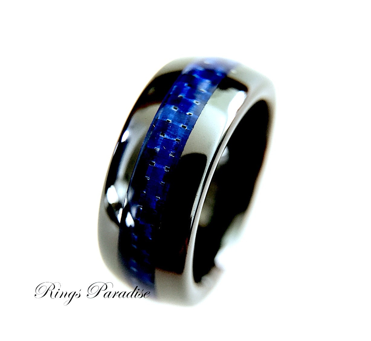 Black Ceramic Ring Mens Ceramic Wedding Band Ceramic