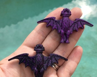 Haunted mansion bat brooch