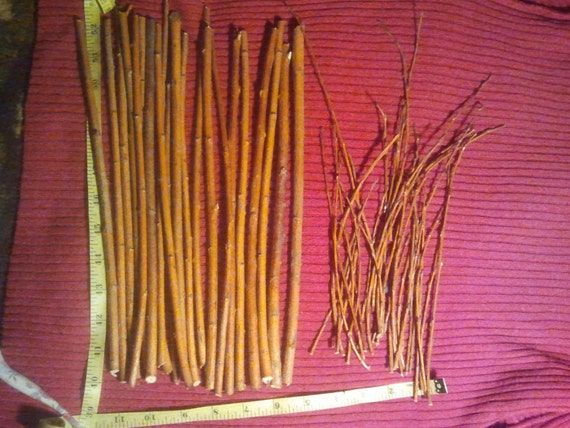 Woodworking supplies, 50 wicker sticks, primitive decor, floral craft ...