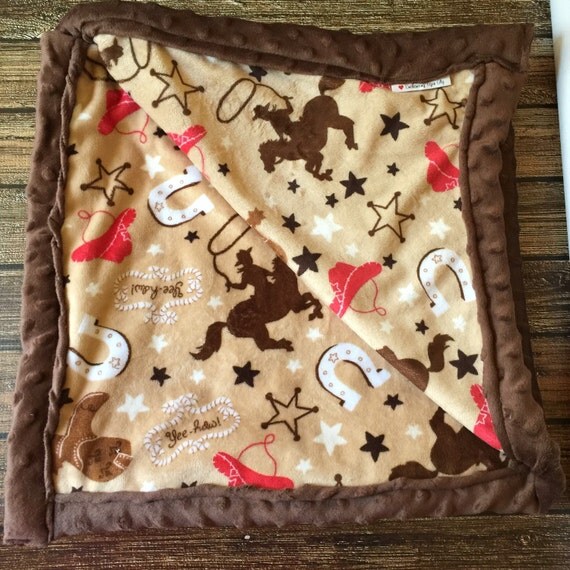 Western Minky Baby Blanket Baby Blanket Baby Shower Gifts