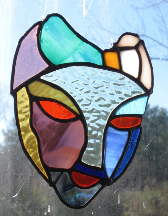 Stained Glass Multicolor Face