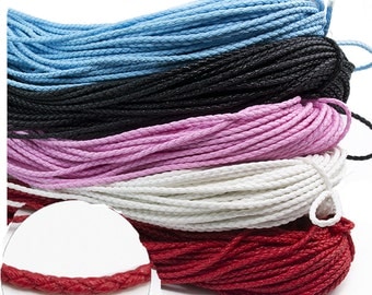 1yard 5Colors High Quality Density PU Knitting Leather Rope Jewelry Marking Chains sold by the yard