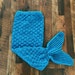 Mermaid Tail Blanket // Blue Mermaid Blanket // Kid's Blanket // Merino Wool Blanket