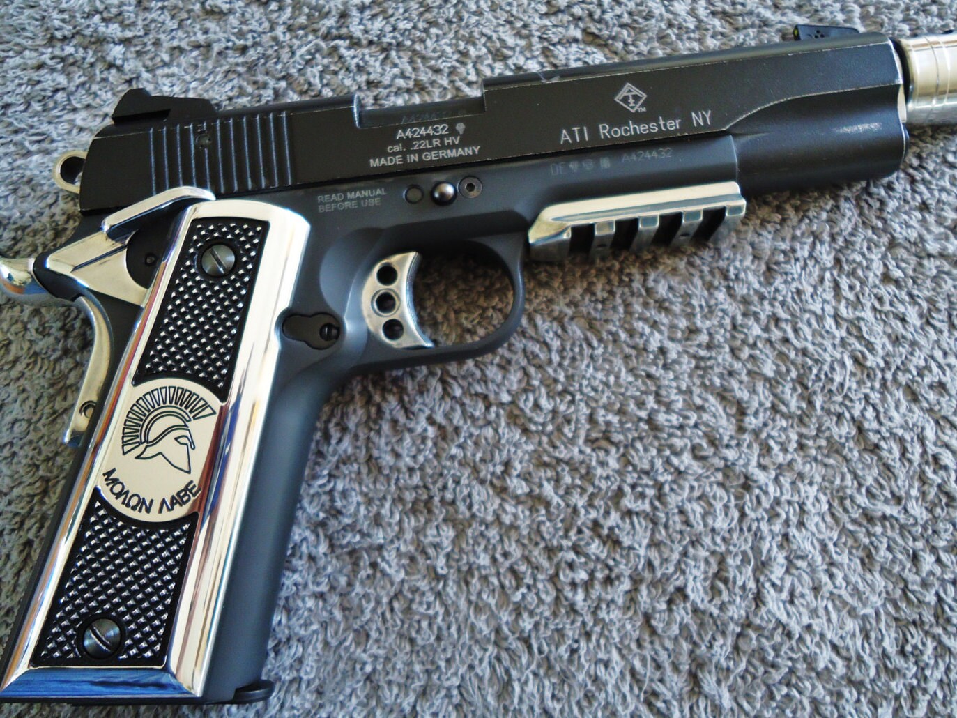 Molon Labe 1911 pistol Grips CNC Machined Polished 6061