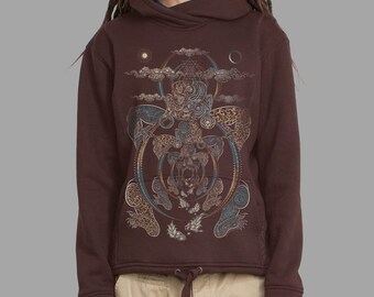 Psychedelic Sweatshirt, Sacred Geometry Hoodie, Glow in the Dark Clothing, Burning Man hoodie, Festival Sweatshirt, DMT clothing