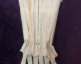 Antique Edwardian Corset with Garter Stayups c. 1907 - 1910