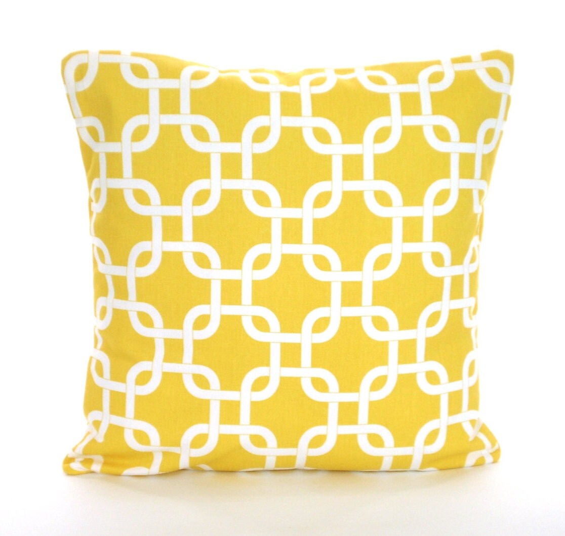 Yellow Decorative Throw Pillow Covers Cushions Corn Yellow