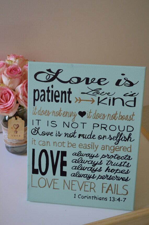 Love is Patient Verse Canvas