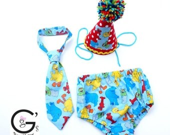 Sesame Street Elmo Big Bird Cookie Monster Cake Smash Birthday Outfit baby boys Toddler Photo Prop Bow Tie