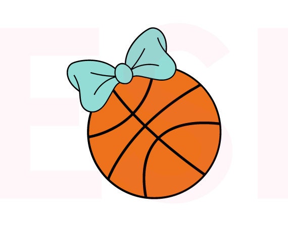 Download Basketball svg with bow design svg cutting files for use in