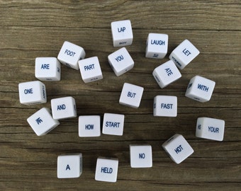Sentence Word Cubes, Word Cubes, Plastic Word Cubes, Set of 21