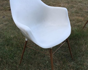 Vintage Sam Avedon, Alladin Plastic, Molded Arm Chair, Mid Century Modern Chair, Desk Chair, Plastic Shell Chair, Mid Century Bucket Chair