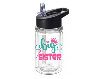 Big Sister Gifts - Children Personalized Water Bottle - Tritan Water Bottle - Girls Birthday Gifts - Girl Gifts - Kids Personalized Gifts