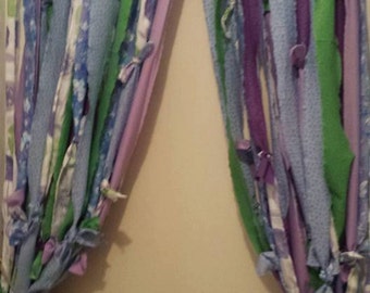 Boho Rag Curtains With Beads, Hippie Style Curtains, Beaded Curtains, Bohemian Style Curtains, Boho Curtains, Hippie Curtains