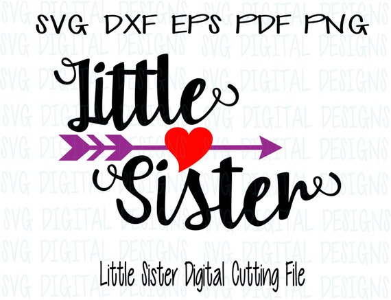 Little Sister Arrow SVG Design Cutting files for Silhouette