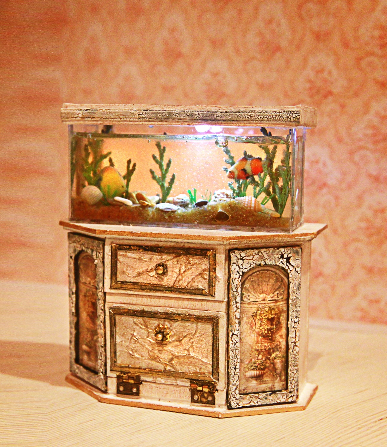 Miniature Dollhouse Miniature miniature aquarium 1/12