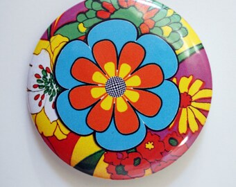 Groovy mod flower power button pin