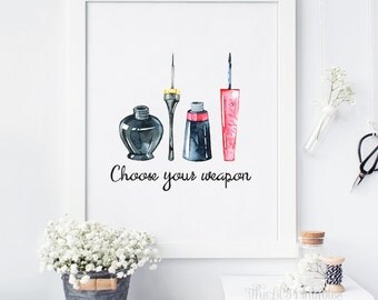 Makeup Printable Cosmetic Wall Art Beauty Room Wall Art