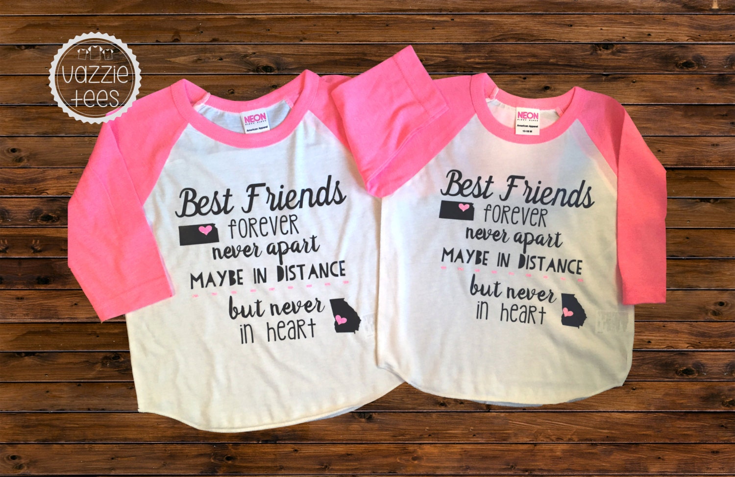 Best Friends Forever Never Apart Maybe in Distance by VazzieTees