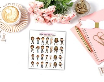 Zombie killers Part 1/The Walking Dead inspired kiss-cut planner stickers || Erin Condren Life Planner, Kikki K, Plum Paper Planner