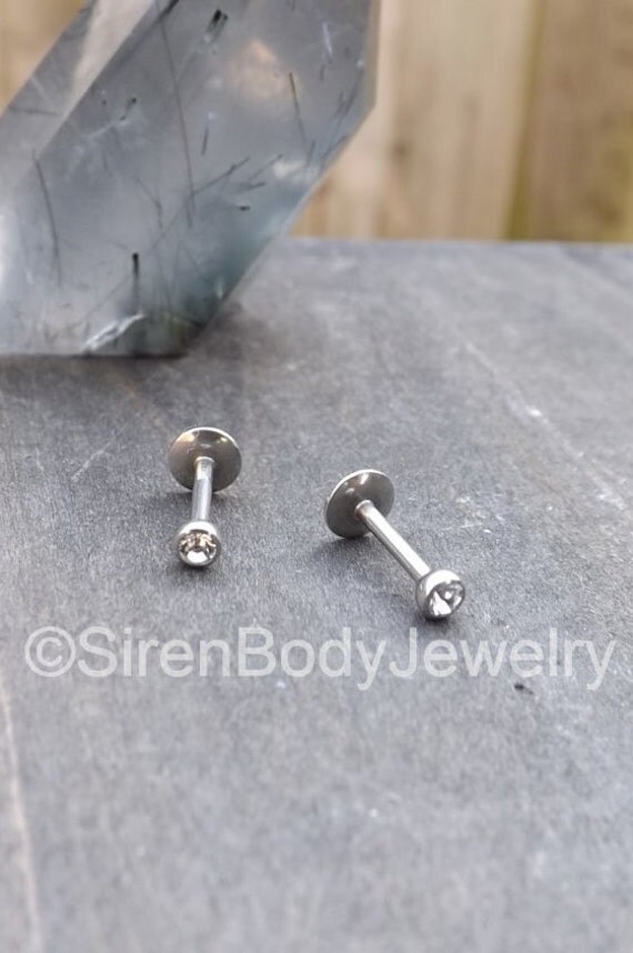 Helix piercing jewelry 18g flat back earrings by SirenBodyJewelry