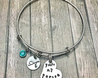 You're my person - Best friend - Bracelet - Youre my person - Best friend gift - Personalized jewelry - Best friend -Gift for her