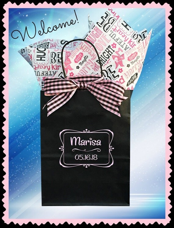 25 Bat Mitzvah Bags Personalized Guest Gift Bags