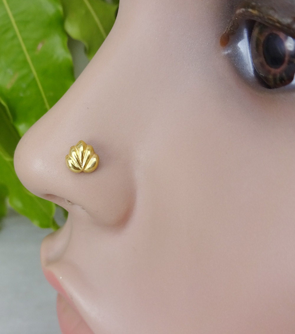 Gold Nose Studindian Traditional Nose By Theethnicjewels On Etsy