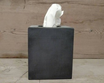 Chalkboard Tissue Box, Wood Tissue Box Cover, Tissue Box Cover Wood, Wooden Tissue Box Cover, Tissue Box Holder, Chalkboard Decor