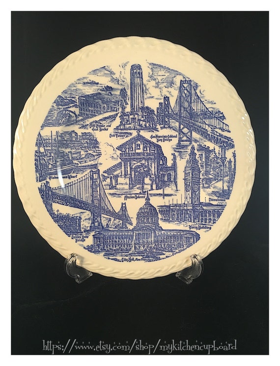 San Francisco commemorative plate Vernon Kilns 10.5