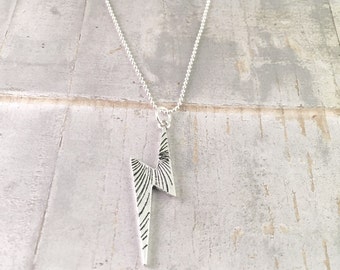 Lightning necklace, Superhero necklace, Lightning Bolt Charm necklace, Wonder woman necklace , super mom gift, The Flash, Harry Potter Fans