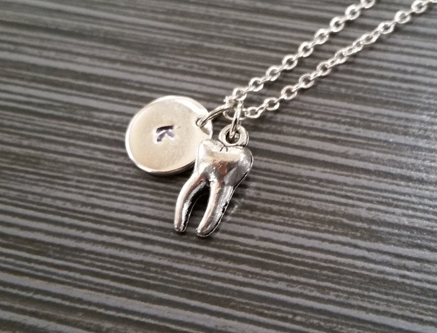 Silver Tooth Necklace Dental Assistant Necklace