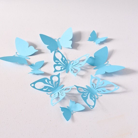 Blue Butterfly Wall Decoration Birthday Party Decoration