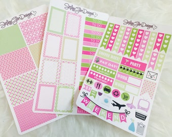 Lily Pulitzer Inspired Themed Weekly Sticker Kit | Erin Condren & Plum Paper Planner
