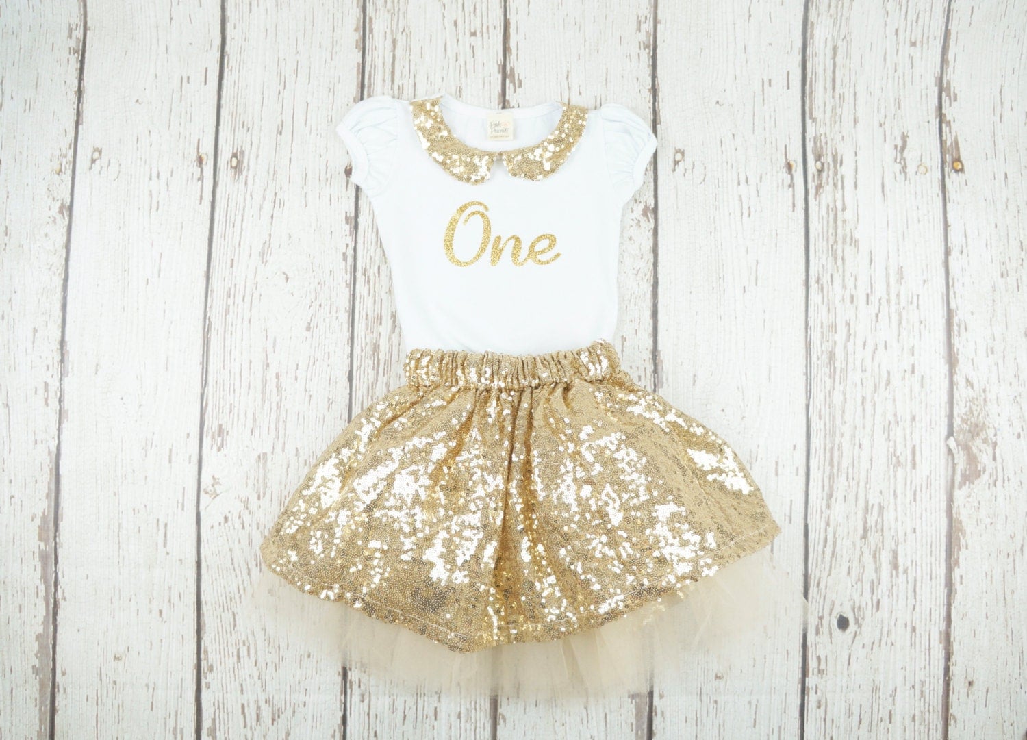 Gold birthday outfit first birthday outfit girl 1st birthday