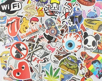 50 Vinyl Sticker Bomb Pack Laptop Stickers Car Stickers Bike Stickers