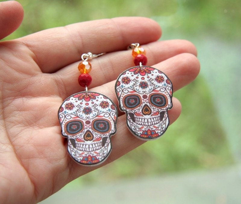 Image result for Skull Earrings