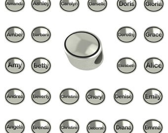 Personalized Charms - ANY NAME High Quality Sterling Silver Personalized Bead Charm Fits Bead Style Charm Bracelets