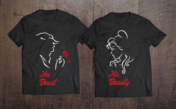 couple shirts beauty and beast