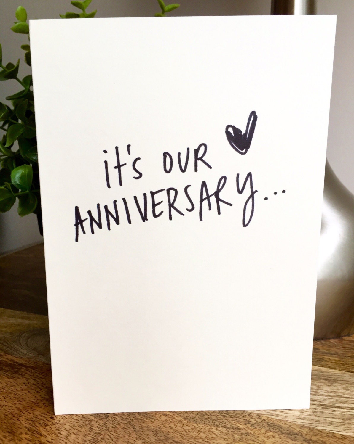 One Year Anniversary Card for husband, Paper Anniversary, Card for wife, 365 days, 1st wedding