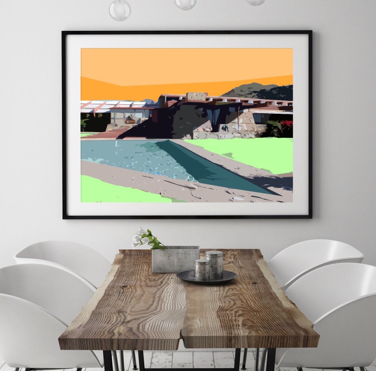 Modern Wall Art Mid Century Art Print Abstract Landscape