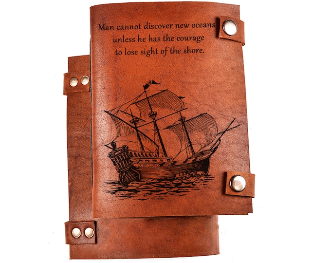 Personalized Leather Journal, Custom Engraved Leather Journal