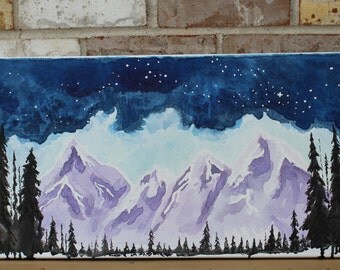 Mountain painting | Etsy