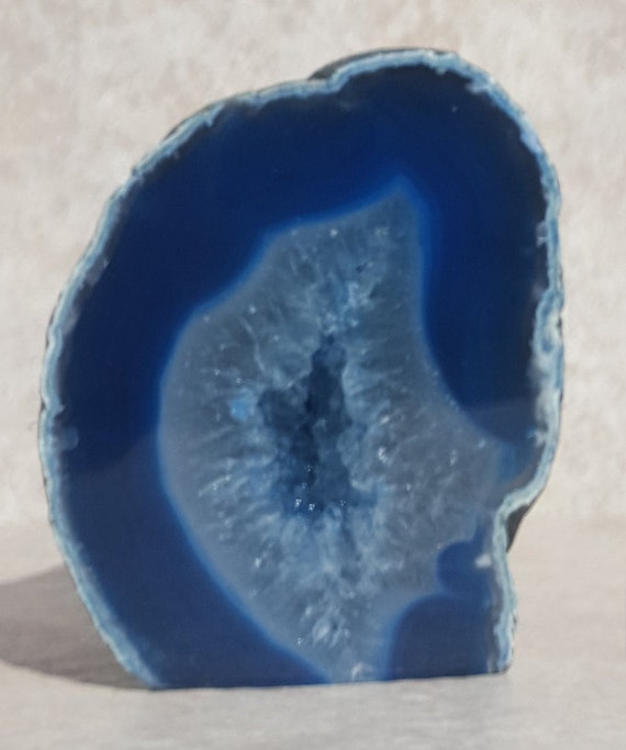 Dyed Blue Agate Geode Crystal Agate Geode Decorative