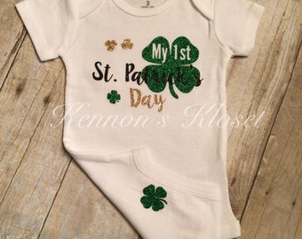 st patrick day onesie