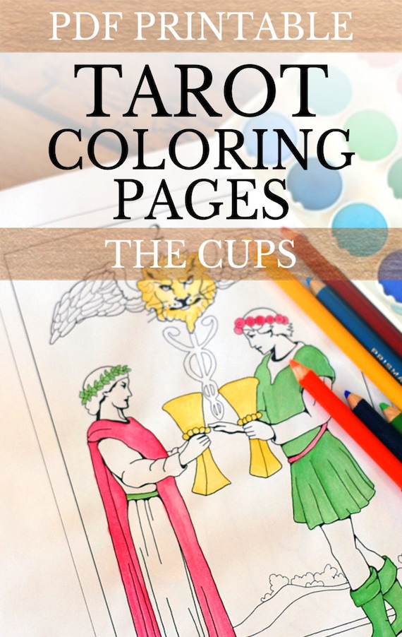 Download Printable PDF Tarot Deck Adult Coloring Pages by LearnTarotWithMe