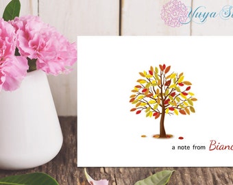 Personalized Stationery / Custom Stationery / Fall Stationery Set / Custom Fall Stationery / Camp Stationery / Set of 12